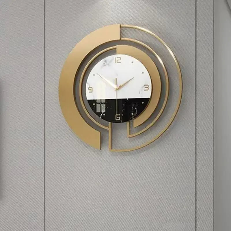 45 High Gloss Glass Metal Wall Clock