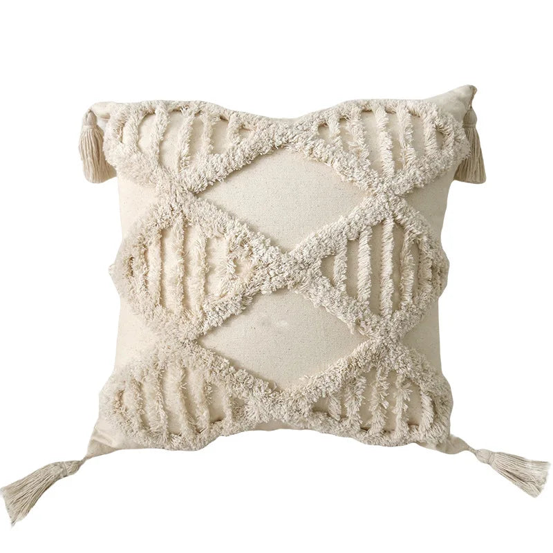 Cotton Tufted Cushion Cover