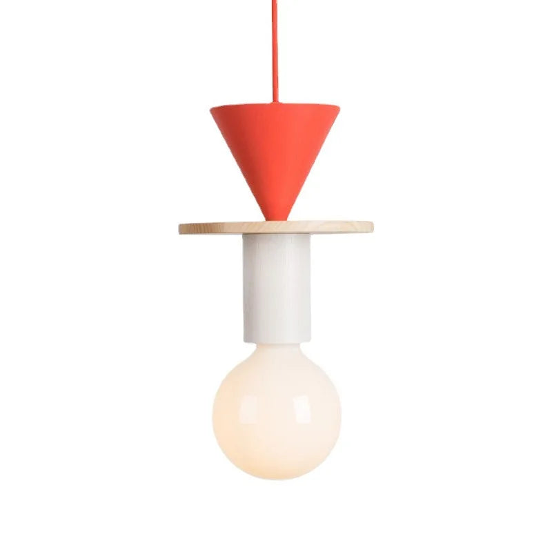 Wood LED Pendant Light Kitchen Hanging Lamp