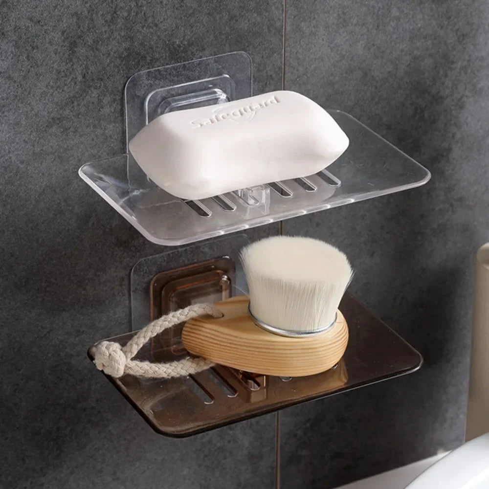 Soap Rack No Drilling Wall Mounted Double Layer Holder