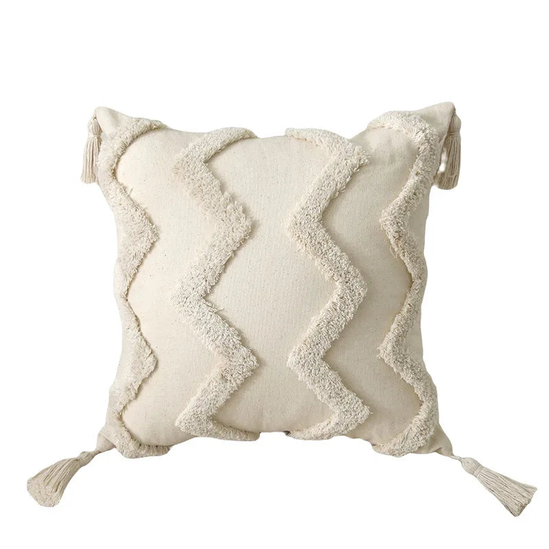 Cotton Tufted Cushion Cover