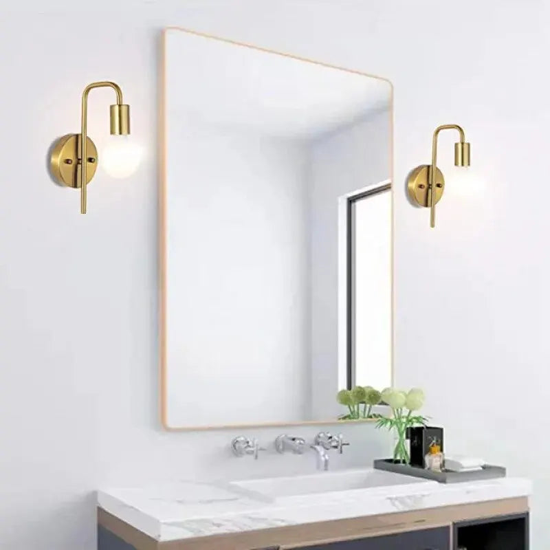 Retro Gold Black Metal Wall Lamps
