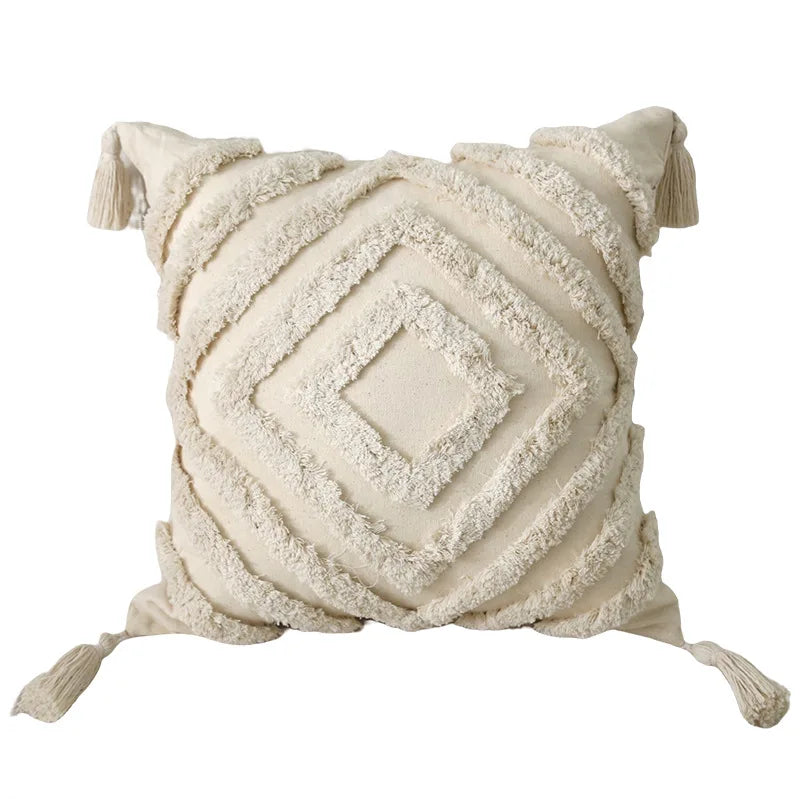 Cotton Tufted Cushion Cover