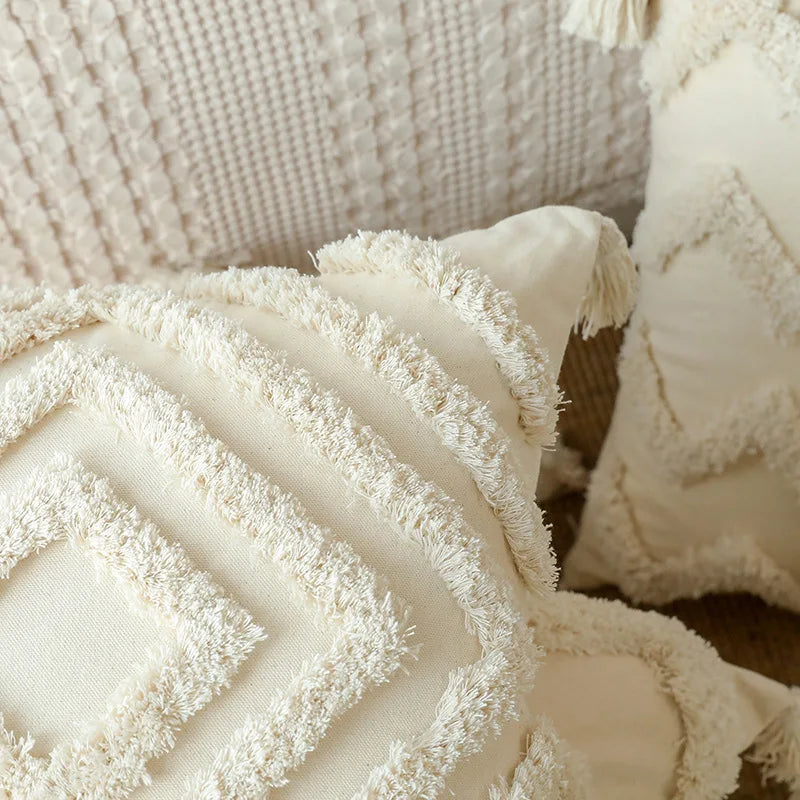 Cotton Tufted Cushion Cover