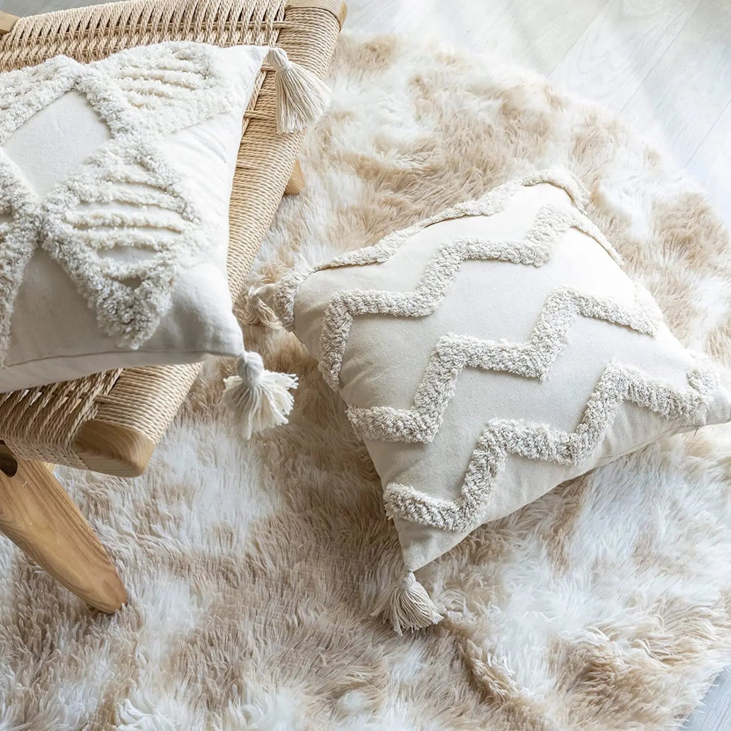Cotton Tufted Cushion Cover