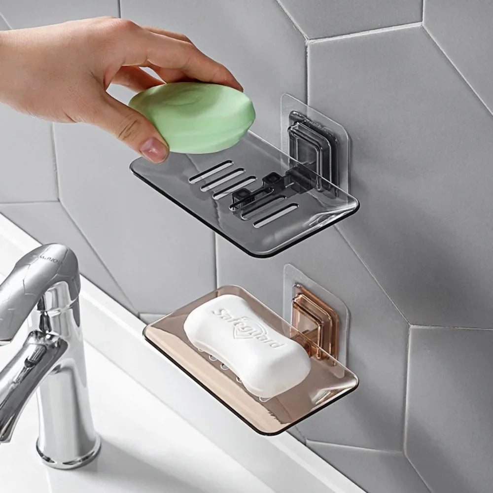 Soap Rack No Drilling Wall Mounted Double Layer Holder