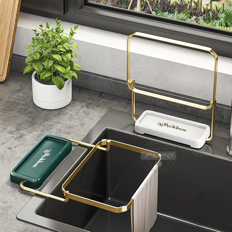 Kitchen Sink Filter Rack Foldable Sink Strainer Mesh Bag