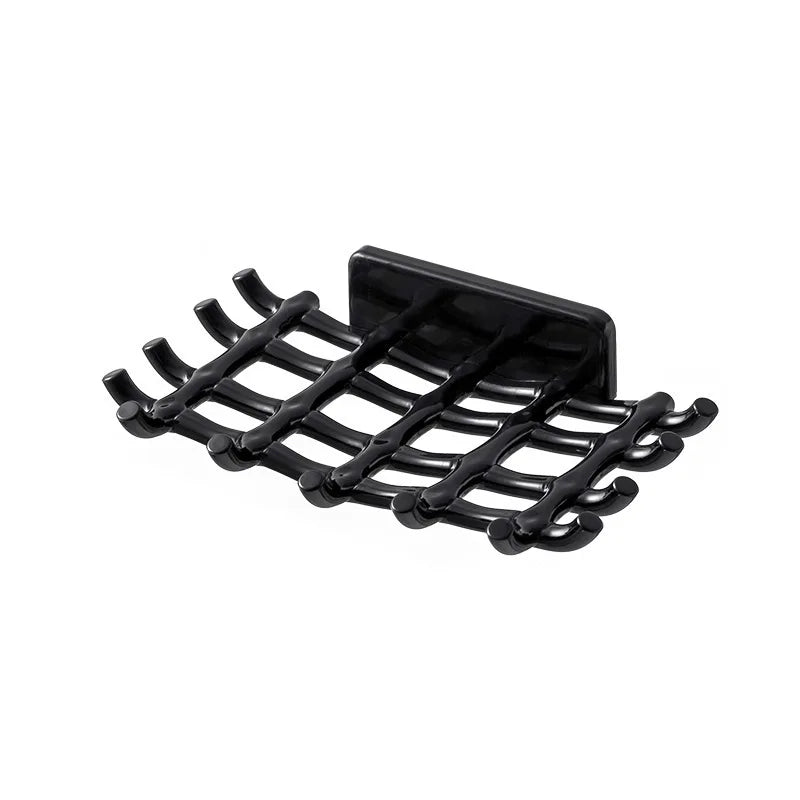 Plastic No-Punch Soap Dish Wall Mounted Soap Holder