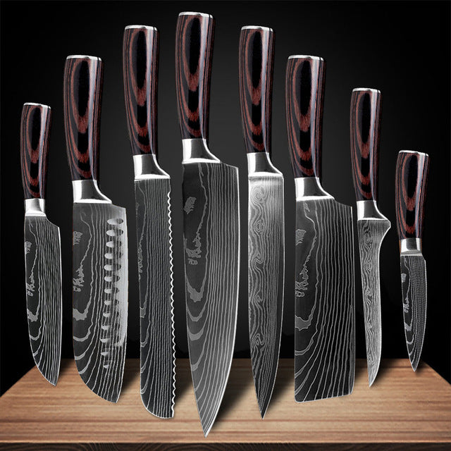 Japanese Chef Knife Set - Stainless Steel Blades