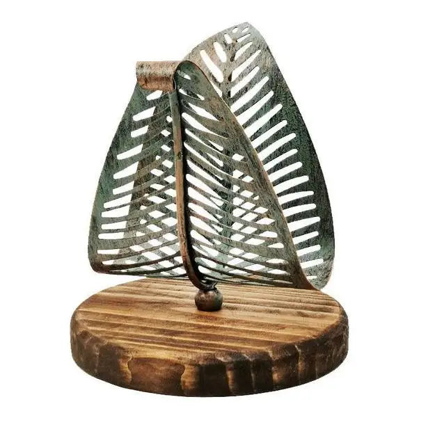 Vintage Leaf Table Tissue Holder