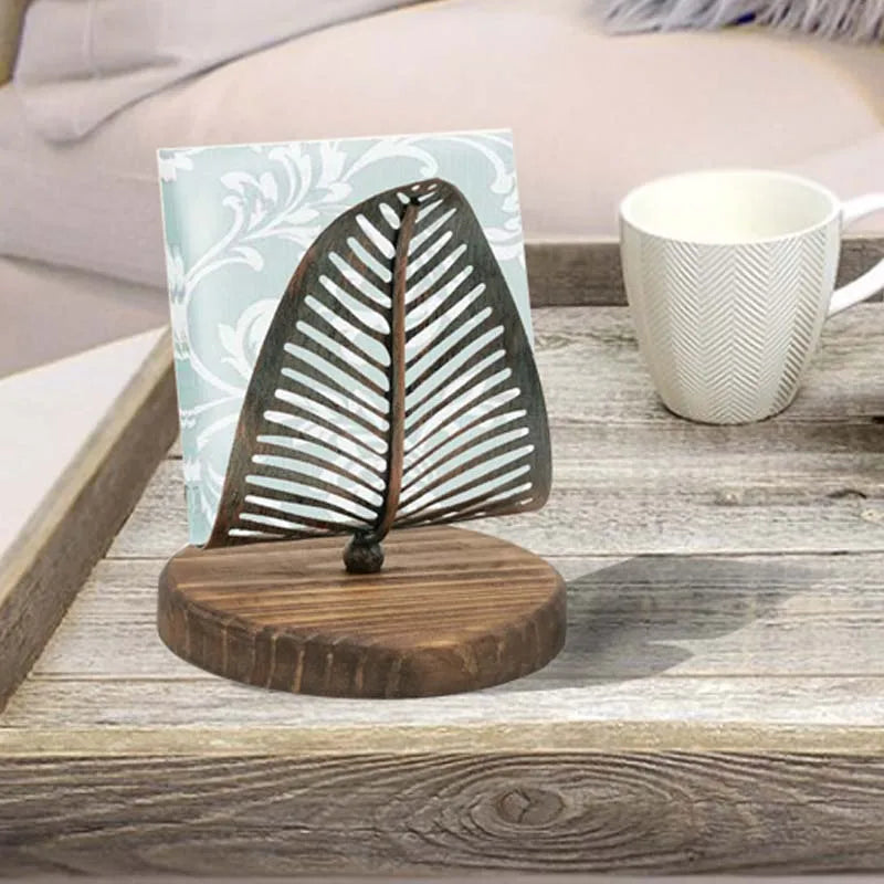 Vintage Leaf Table Tissue Holder