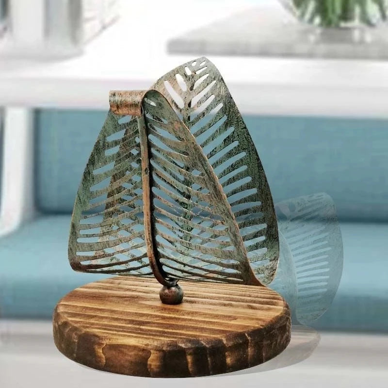 Vintage Leaf Table Tissue Holder