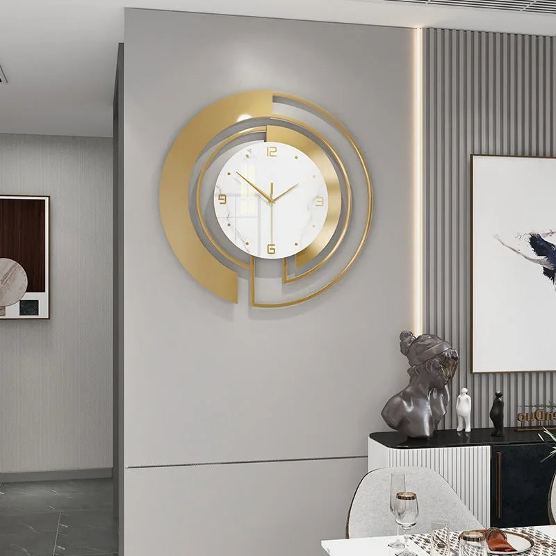 45 High Gloss Glass Metal Wall Clock