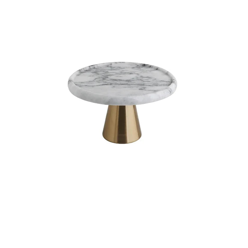 Marble Cake Pan Glass Cover Cake Stand