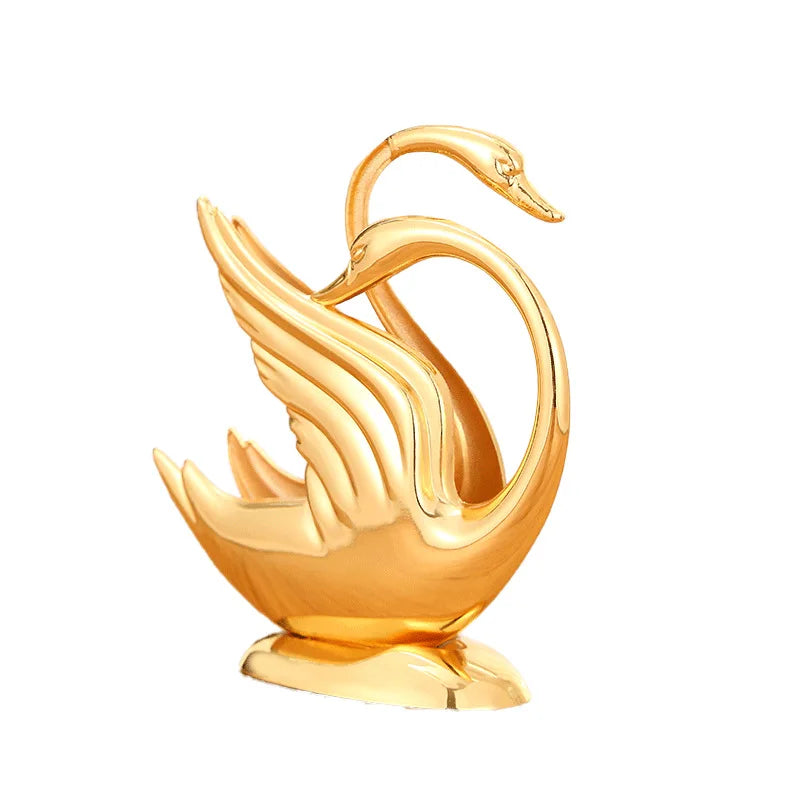 Creative Swan Design Golden Napkin Holder