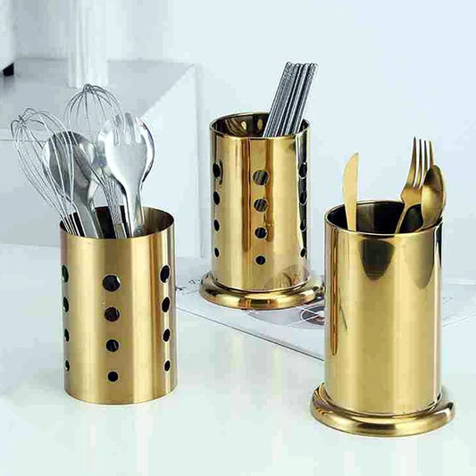 Stainless Steel Golden Chopstick Rack Cutlery  Holder