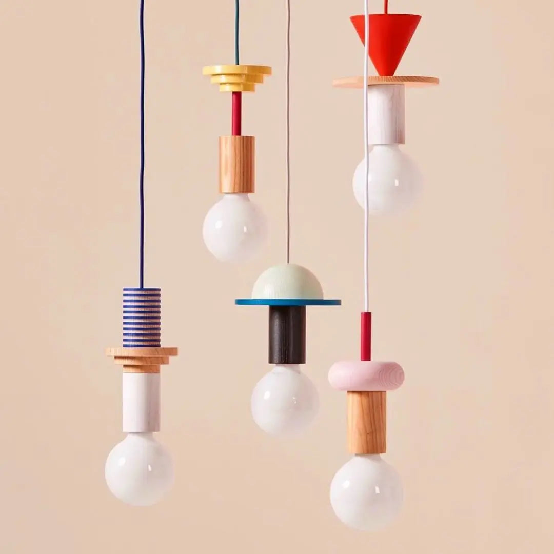 Wood LED Pendant Light Kitchen Hanging Lamp