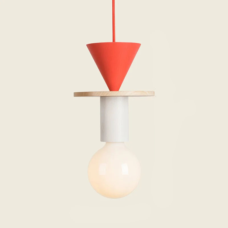 Wood LED Pendant Light Kitchen Hanging Lamp