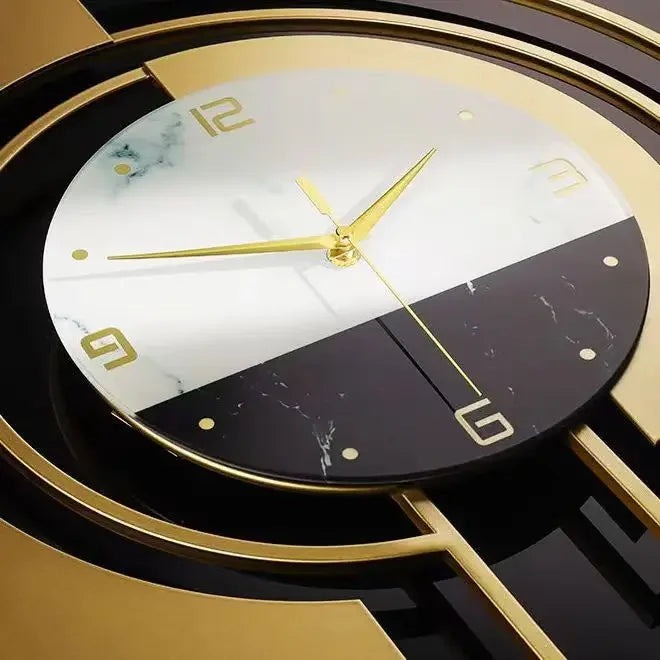 45 High Gloss Glass Metal Wall Clock