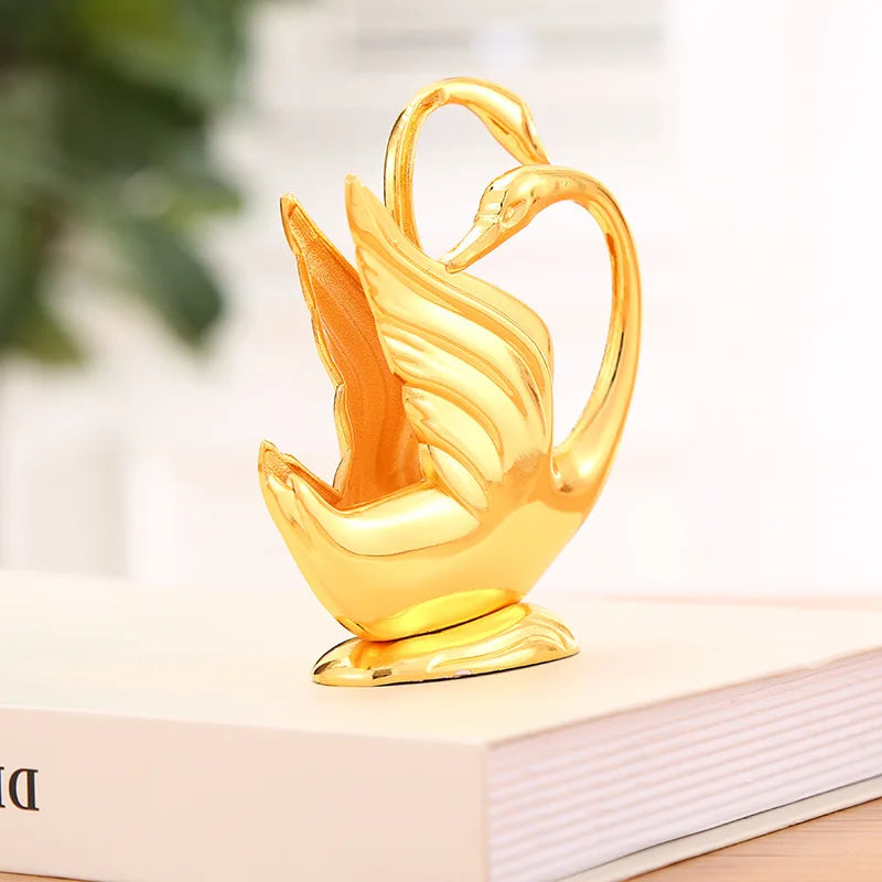 Creative Swan Design Golden Napkin Holder