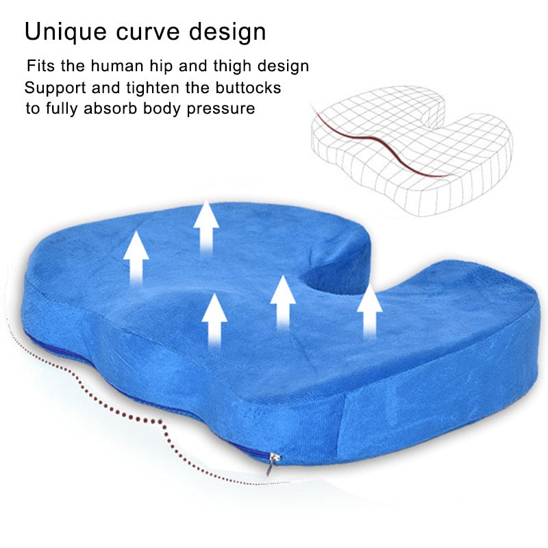 Orthopedic Memory Foam Breathable Seat Cushion For Pain Relief