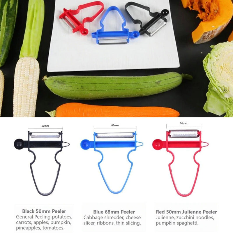 JayJos Multifunctional Stainless Steel Kitchen Peeler with Storage for  Fruits & Vegetables Red - Yahoo Shopping