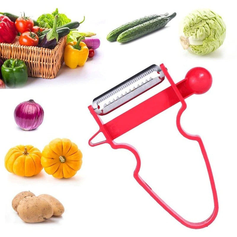 uxcell Plastic Household Kitchen Utensil Fruit Vegetable Potato Peeler 15cm  Length Red