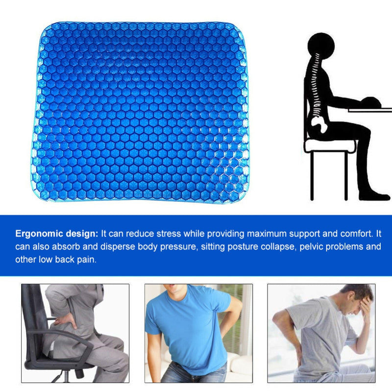 Cooler Gel Seat Cushion for Wheelchair - Breathable & Cool Office Chair  Cushions Elastic Honeycomb Structure Pressure Relief Car Seat Cushion Gel  Seat