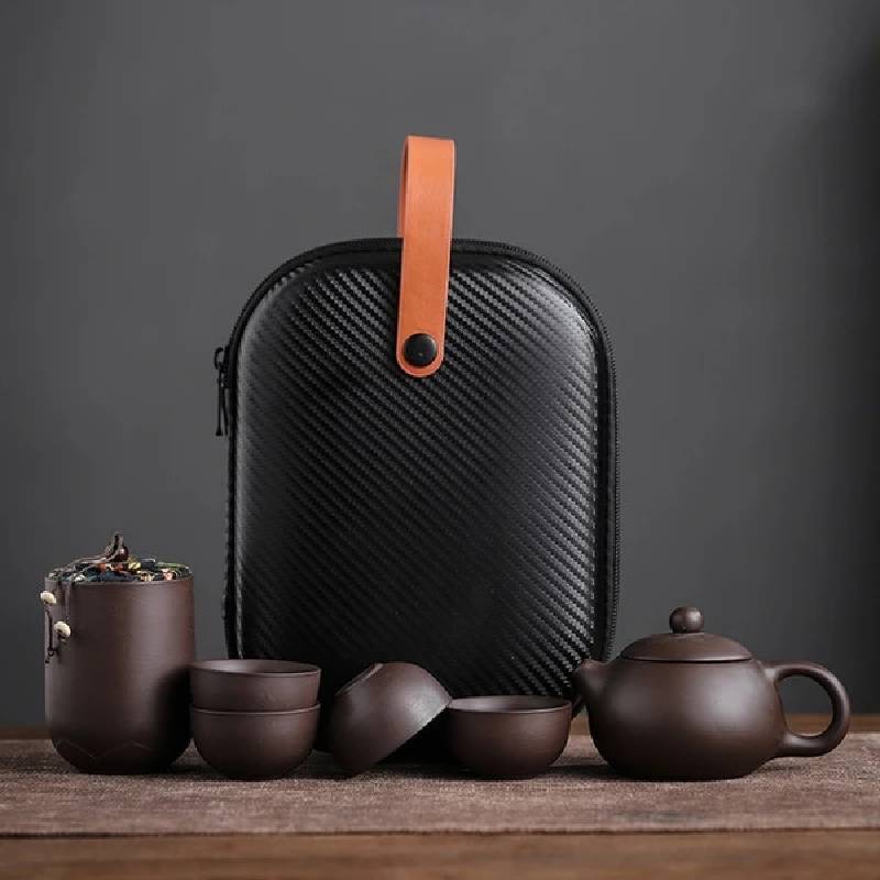 Portable Travel Tea Set Chinese/Japanese Vintage Teapot Tea Cups