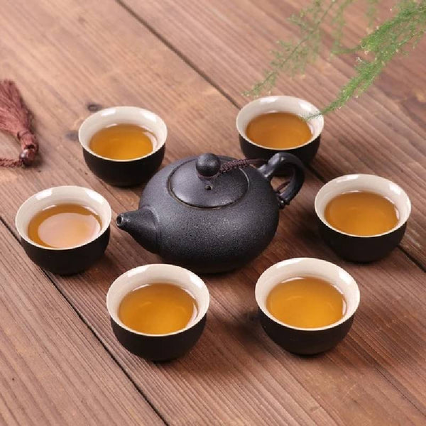 Chinese Teapot Ceramic Set Kettle with Tea Cups