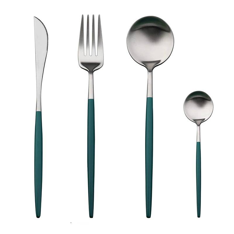 Fluta Green Cutlery Dinnerware Set