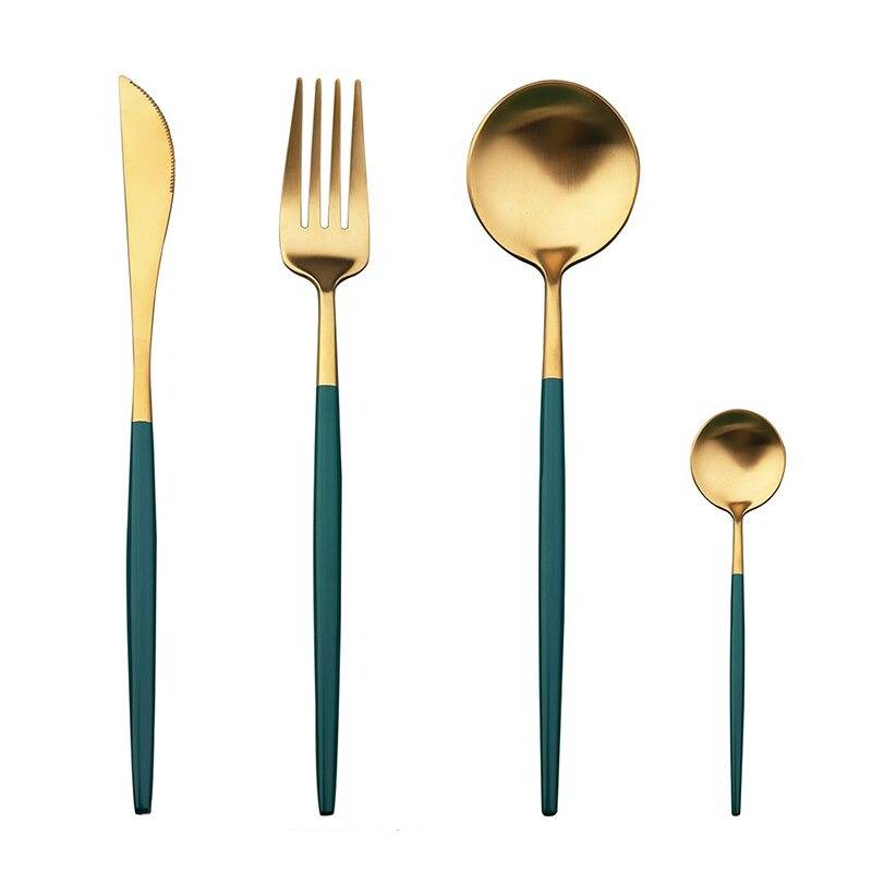 Fluta Green Cutlery Dinnerware Set