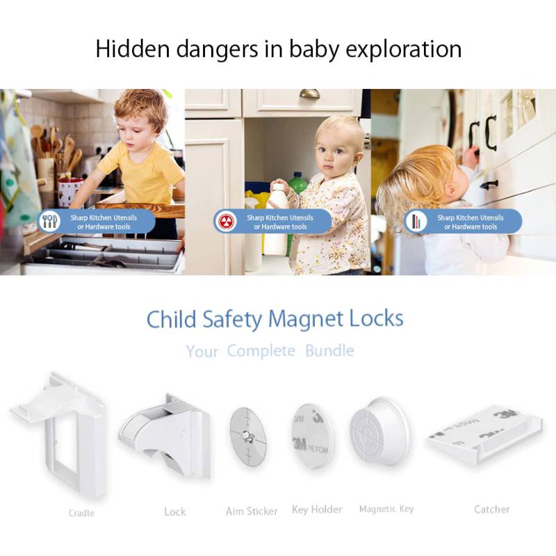 Child Safety Magnetic Cabinet Locks