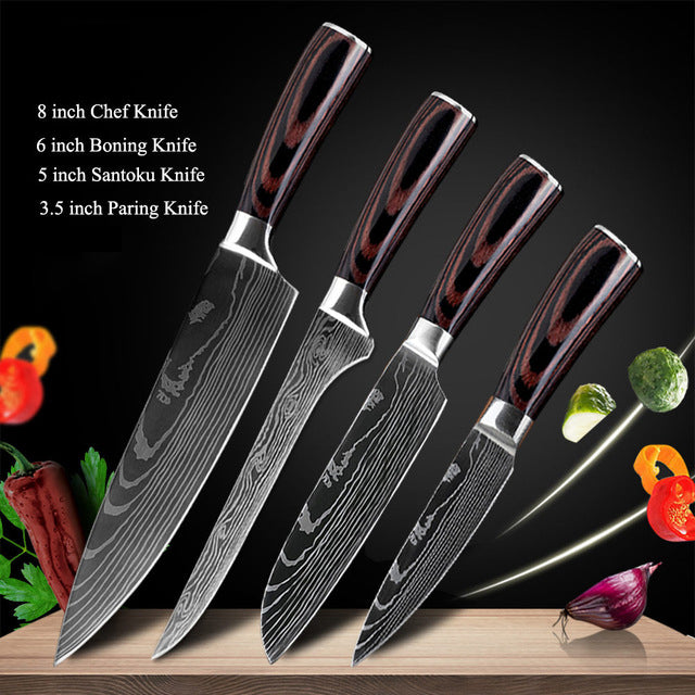 Japanese Chef Knife Set - Stainless Steel Blades