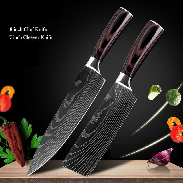 Japanese Chef Knife Set - Stainless Steel Blades