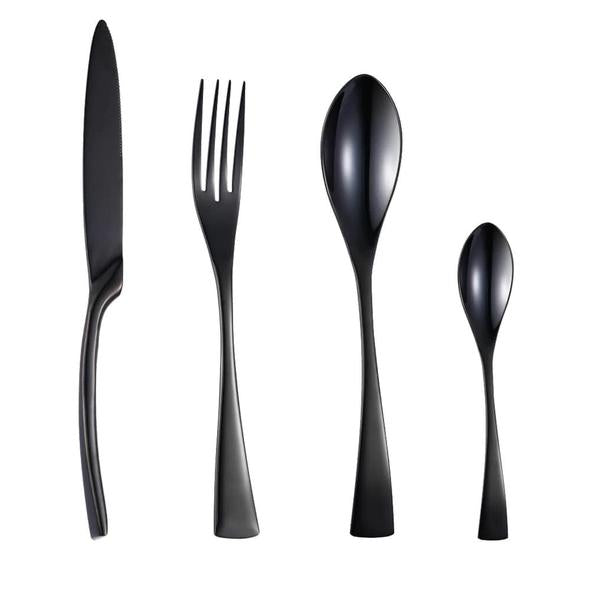 Andora Black Flatware Cutlery Set