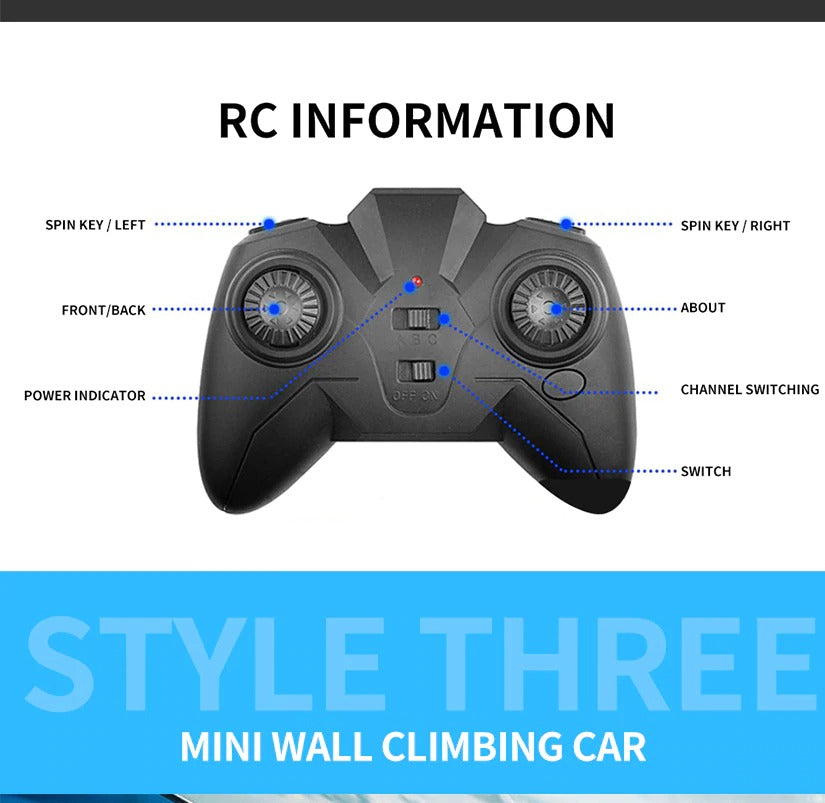 Wall Climbing Remote Control RC Car